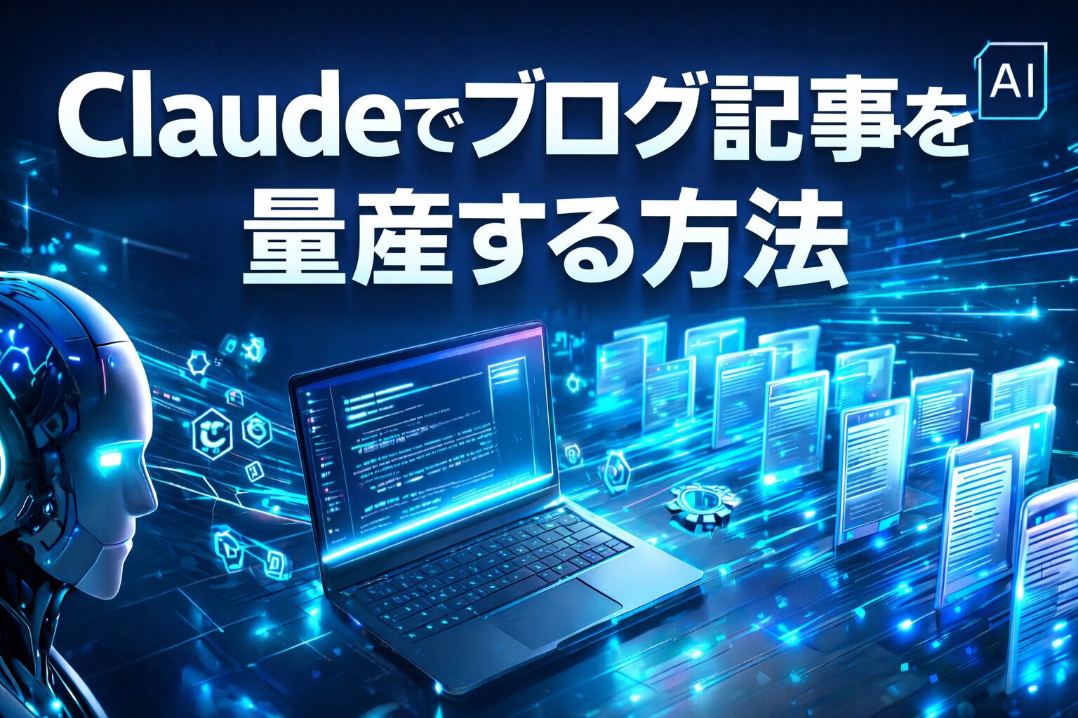 Claudeでブログ記事量産アイキャッチ画像