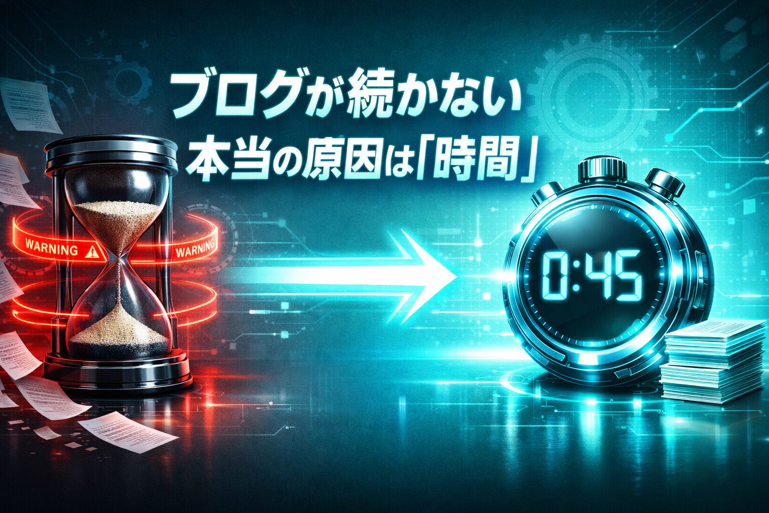 ブログが続かない原因は時間アイキャッチ画像