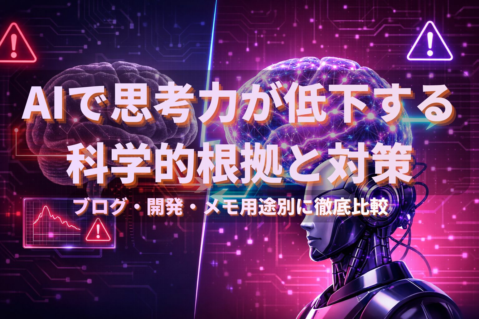 AI思考力低下記事アイキャッチ画像