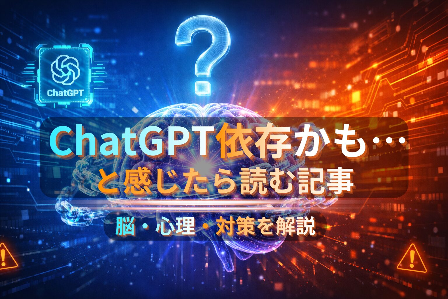 ChatGPT依存についての記事アイキャッチ画像