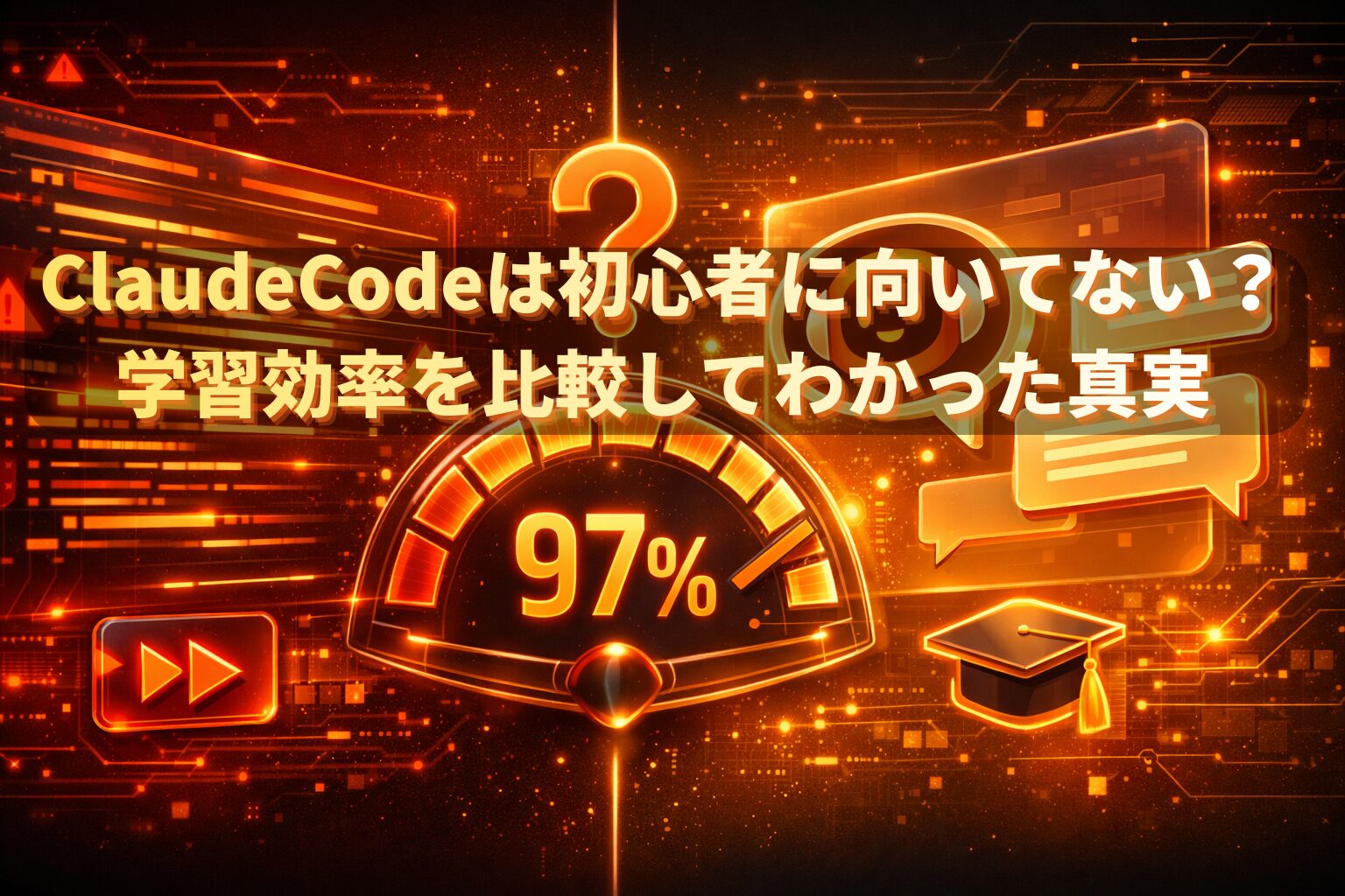 ClaudeCodeは初心者に向いていない記事アイキャッチ画像