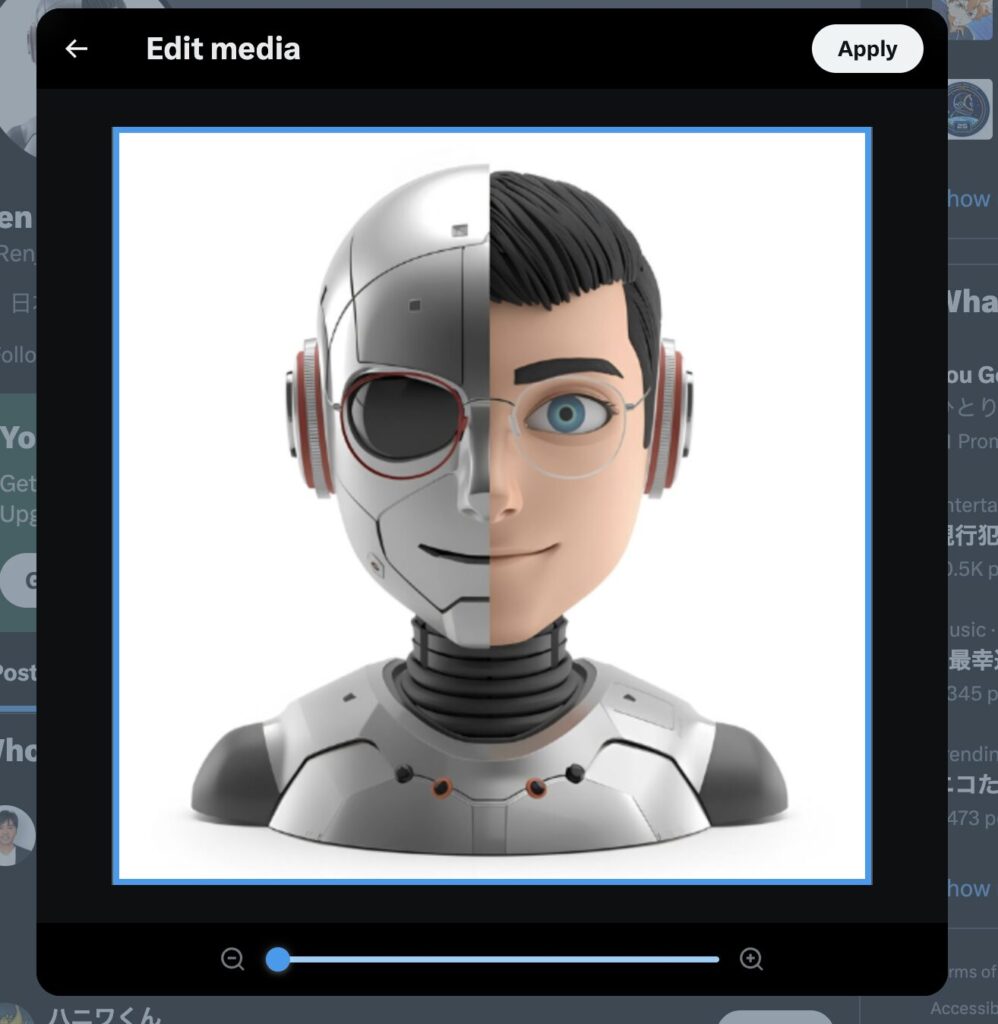 Xのプロフィール画像