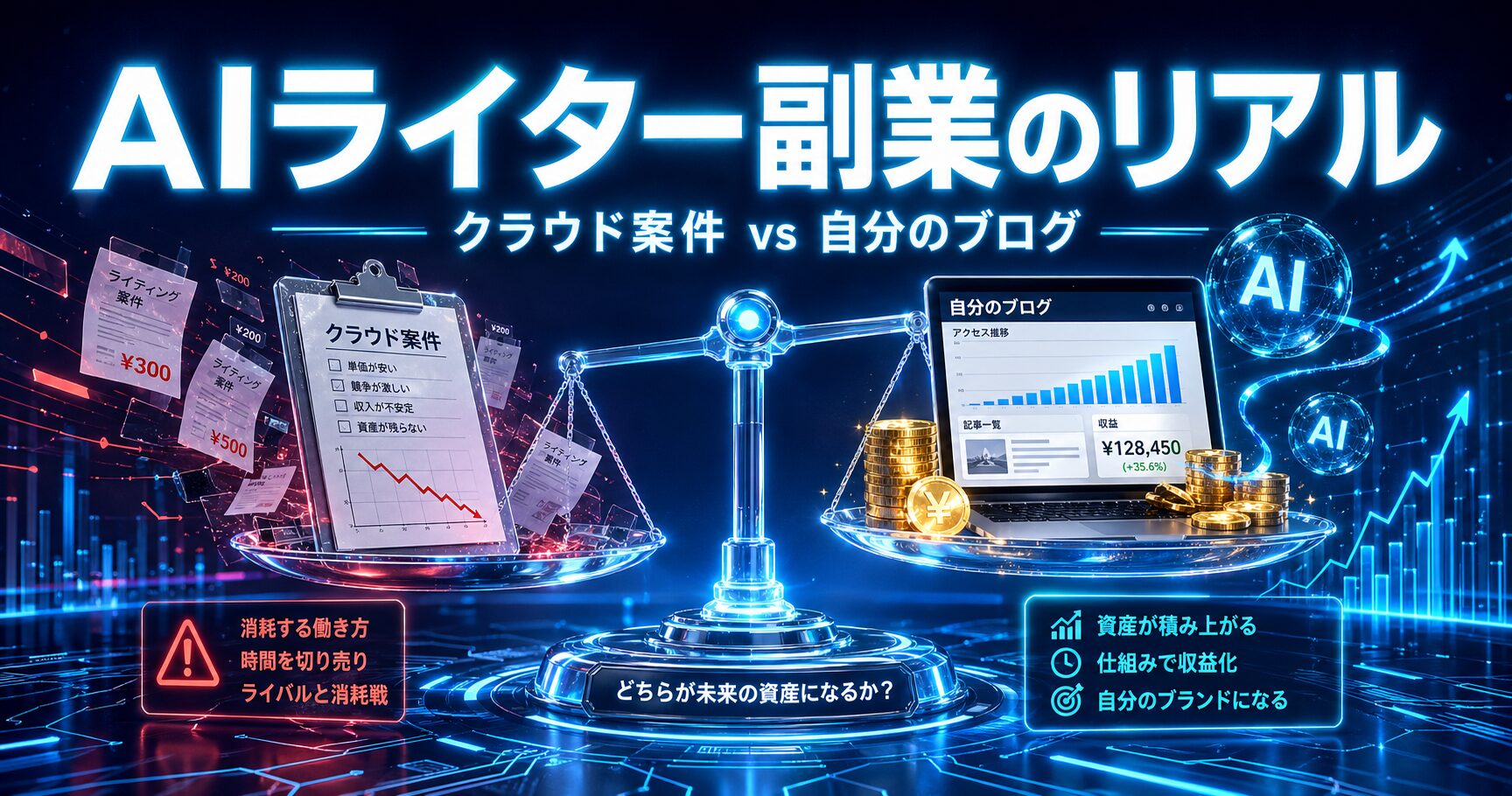 AIライター副業のリアルアイキャッチ画像