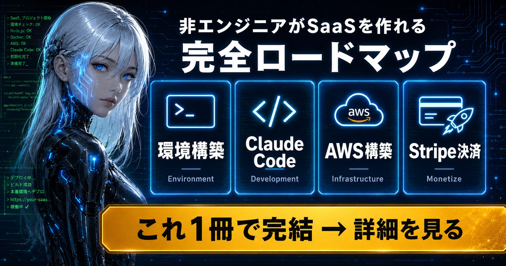 ゼロからのSaaSリリース - 環境構築・Claude Code・AWS・Stripeの4本柱を1冊で